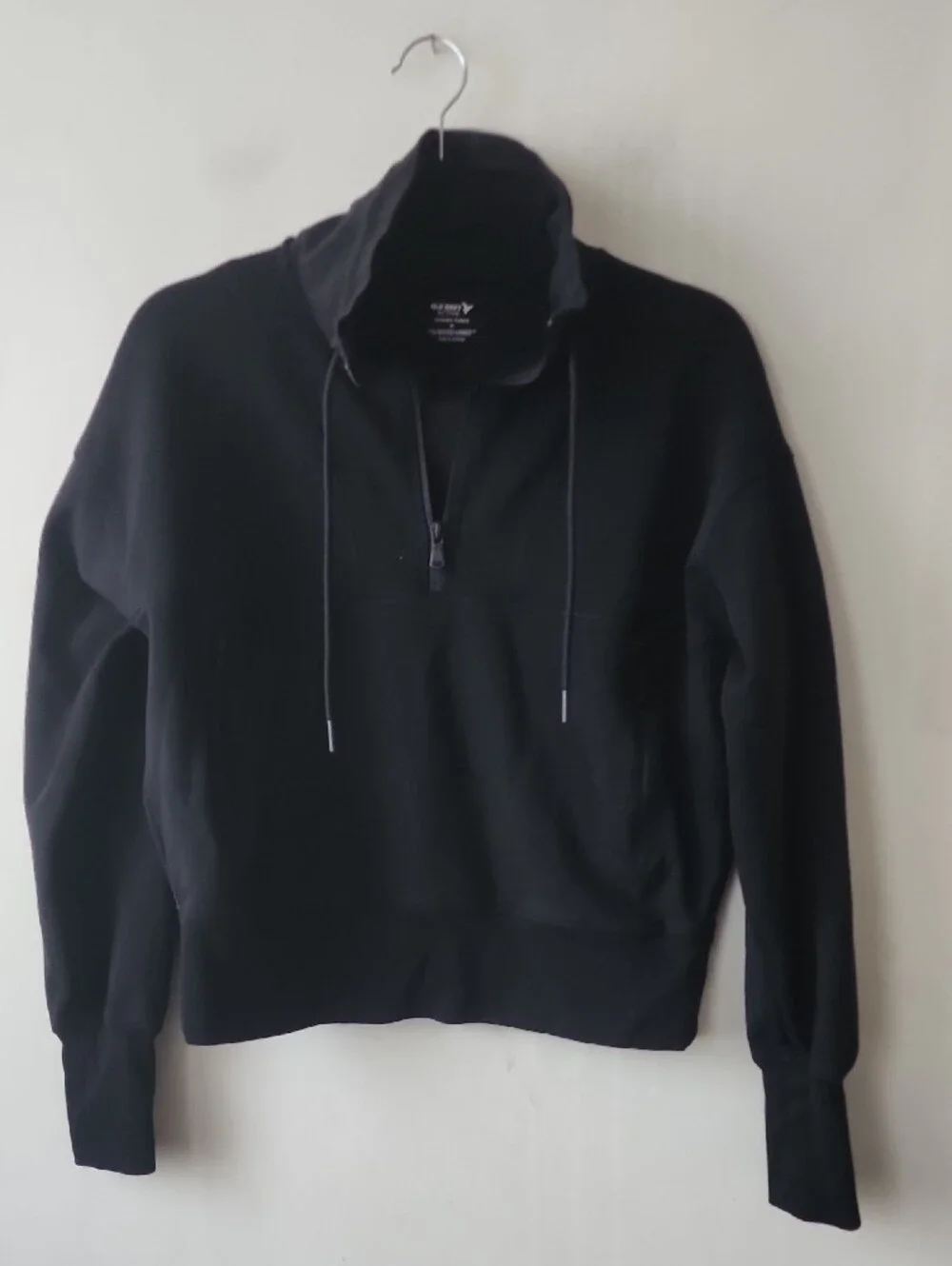 Old Navy Black Men's Half-Zip Pullover Sweatshirt